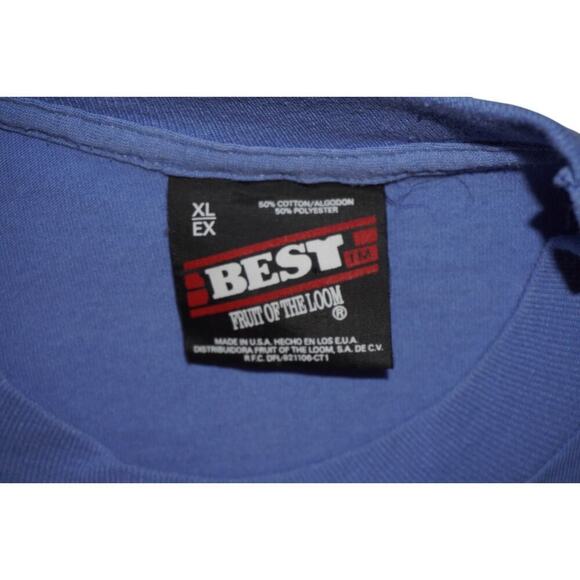 Vintage Fruit of the Loom Seahorse Seashell Graphic T-Shirt XL Blue USA - Picture 4 of 5